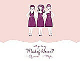Front View Thumbnail - Rose Water & Persian Plum Will You Be My Maid of Honor Card - Girls Checkbox