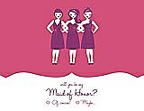 Front View Thumbnail - Rose Quartz & Persian Plum Will You Be My Maid of Honor Card - Girls Checkbox