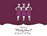 Front View Thumbnail - Ruby & Persian Plum Will You Be My Maid of Honor Card - Girls Checkbox
