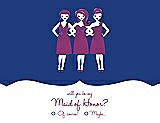 Front View Thumbnail - Sapphire & Persian Plum Will You Be My Maid of Honor Card - Girls Checkbox