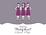 Front View Thumbnail - Shadow & Persian Plum Will You Be My Maid of Honor Card - Girls Checkbox