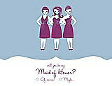Front View Thumbnail - Slate & Persian Plum Will You Be My Maid of Honor Card - Girls Checkbox