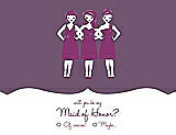 Front View Thumbnail - Smashing & Persian Plum Will You Be My Maid of Honor Card - Girls Checkbox