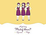 Front View Thumbnail - Sunflower & Persian Plum Will You Be My Maid of Honor Card - Girls Checkbox