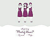 Front View Thumbnail - Starlight & Persian Plum Will You Be My Maid of Honor Card - Girls Checkbox