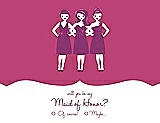 Front View Thumbnail - Strawberry & Persian Plum Will You Be My Maid of Honor Card - Girls Checkbox