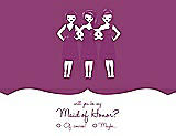 Front View Thumbnail - Sugar Plum & Persian Plum Will You Be My Maid of Honor Card - Girls Checkbox
