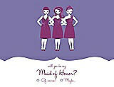 Front View Thumbnail - Tahiti & Persian Plum Will You Be My Maid of Honor Card - Girls Checkbox