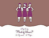 Front View Thumbnail - Toffee & Persian Plum Will You Be My Maid of Honor Card - Girls Checkbox