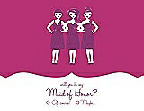 Front View Thumbnail - Tutti Frutti & Persian Plum Will You Be My Maid of Honor Card - Girls Checkbox