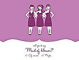 Front View Thumbnail - Tulip & Persian Plum Will You Be My Maid of Honor Card - Girls Checkbox