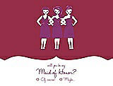 Front View Thumbnail - Valentine & Persian Plum Will You Be My Maid of Honor Card - Girls Checkbox