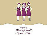 Front View Thumbnail - Venetian Gold & Persian Plum Will You Be My Maid of Honor Card - Girls Checkbox