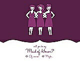 Front View Thumbnail - Wild Berry & Persian Plum Will You Be My Maid of Honor Card - Girls Checkbox