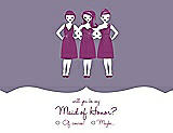Front View Thumbnail - Wisteria & Persian Plum Will You Be My Maid of Honor Card - Girls Checkbox