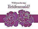 Front View Thumbnail - Orchid & Persian Plum Will You Be My Bridesmaid Card - 2 Color Flowers