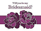 Front View Thumbnail - Wild Berry & Persian Plum Will You Be My Bridesmaid Card - 2 Color Flowers