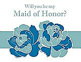 Front View Thumbnail - Lotus & Seaside Will You Be My Maid of Honor Card - 2 Color Flowers