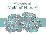 Front View Thumbnail - Mystic & Seaside Will You Be My Maid of Honor Card - 2 Color Flowers
