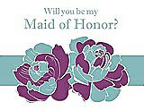 Front View Thumbnail - Paradise & Seaside Will You Be My Maid of Honor Card - 2 Color Flowers