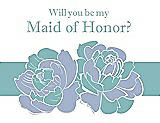 Front View Thumbnail - Arctic & Seaside Will You Be My Maid of Honor Card - 2 Color Flowers