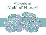Front View Thumbnail - Cloudy & Seaside Will You Be My Maid of Honor Card - 2 Color Flowers