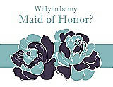 Front View Thumbnail - Concord & Seaside Will You Be My Maid of Honor Card - 2 Color Flowers