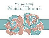 Front View Thumbnail - Fresco & Seaside Will You Be My Maid of Honor Card - 2 Color Flowers