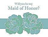 Front View Thumbnail - Meadow & Seaside Will You Be My Maid of Honor Card - 2 Color Flowers