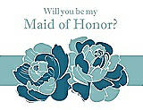 Front View Thumbnail - Mosaic & Seaside Will You Be My Maid of Honor Card - 2 Color Flowers