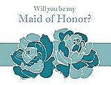 Front View Thumbnail - Niagara & Seaside Will You Be My Maid of Honor Card - 2 Color Flowers