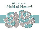 Front View Thumbnail - Pebble Beach & Seaside Will You Be My Maid of Honor Card - 2 Color Flowers