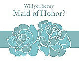 Front View Thumbnail - Spa & Seaside Will You Be My Maid of Honor Card - 2 Color Flowers