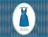 Front View Thumbnail - Lotus & Pantone Turquoise Will You Be My Bridesmaid Card - Dress