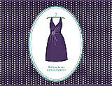 Front View Thumbnail - Majestic & Pantone Turquoise Will You Be My Bridesmaid Card - Dress