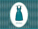 Front View Thumbnail - Oasis & Pantone Turquoise Will You Be My Bridesmaid Card - Dress