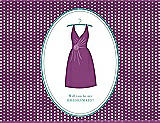 Front View Thumbnail - Paradise & Pantone Turquoise Will You Be My Bridesmaid Card - Dress