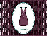 Front View Thumbnail - Plum Raisin & Pantone Turquoise Will You Be My Bridesmaid Card - Dress