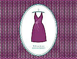 Front View Thumbnail - Persian Plum & Pantone Turquoise Will You Be My Bridesmaid Card - Dress