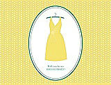 Front View Thumbnail - Snapdragon & Pantone Turquoise Will You Be My Bridesmaid Card - Dress