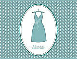 Front View Thumbnail - Seaside & Pantone Turquoise Will You Be My Bridesmaid Card - Dress