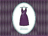 Front View Thumbnail - African Violet & Pantone Turquoise Will You Be My Bridesmaid Card - Dress