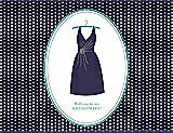 Front View Thumbnail - Amethyst & Pantone Turquoise Will You Be My Bridesmaid Card - Dress