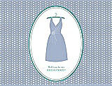 Front View Thumbnail - Arctic & Pantone Turquoise Will You Be My Bridesmaid Card - Dress