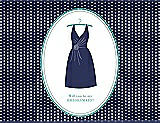 Front View Thumbnail - Blueberry & Pantone Turquoise Will You Be My Bridesmaid Card - Dress