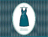 Front View Thumbnail - Caspian & Pantone Turquoise Will You Be My Bridesmaid Card - Dress