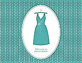 Front View Thumbnail - Capri & Pantone Turquoise Will You Be My Bridesmaid Card - Dress