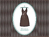 Front View Thumbnail - Drift Wood & Pantone Turquoise Will You Be My Bridesmaid Card - Dress
