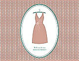 Front View Thumbnail - Fresco & Pantone Turquoise Will You Be My Bridesmaid Card - Dress