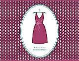Front View Thumbnail - Fruit Punch & Pantone Turquoise Will You Be My Bridesmaid Card - Dress